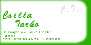 csilla tarko business card